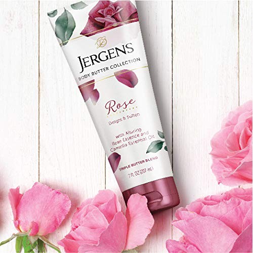 Jergens Rose Body Butter, 7 Fl Oz Lotion, with Camellia Essential...