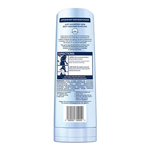 Jergens Wet Skin Body Lotion with Coconut Oil, In Shower Lotion f...