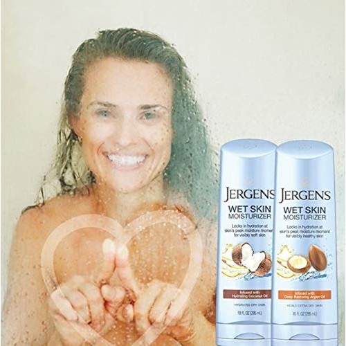 Jergens Wet Skin Body Lotion with Coconut Oil, In Shower Lotion f...