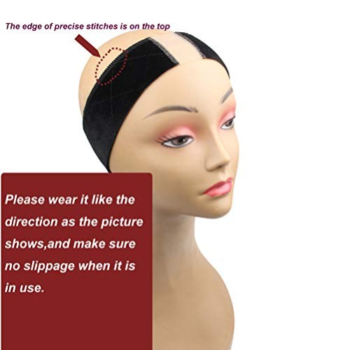 JFFX Lace Wig Grip Band Non Slip Adjustable Velvet Head Band with...