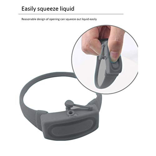 Travel Silicone Hand Sanitizer Bracelet Dispenser with Squeeze Bo...