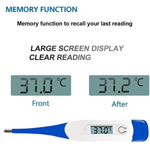 Digital Thermometer, Accurate and Fast Readings, Oral and Armpit ...