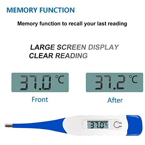 Digital Thermometer, Accurate and Fast Readings, Oral and Armpit ...