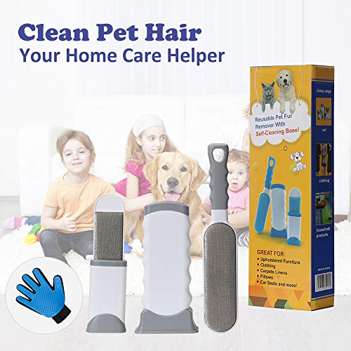 Pet Hair Remover, Upgrade Pet Hair Remover Brush & Pet Grooming G...