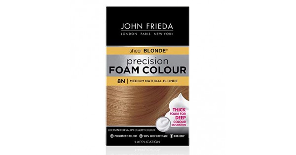 6. John Frieda Precision Foam Colour, 8N Medium Natural Blonde - wide 4