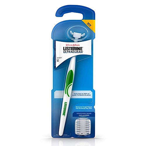 Listerine Ultraclean Access Snap-On Flosser & Flosser Refill Head...