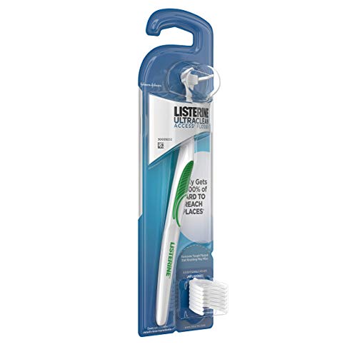 Listerine Ultraclean Access Snap-On Flosser & Flosser Refill Head...
