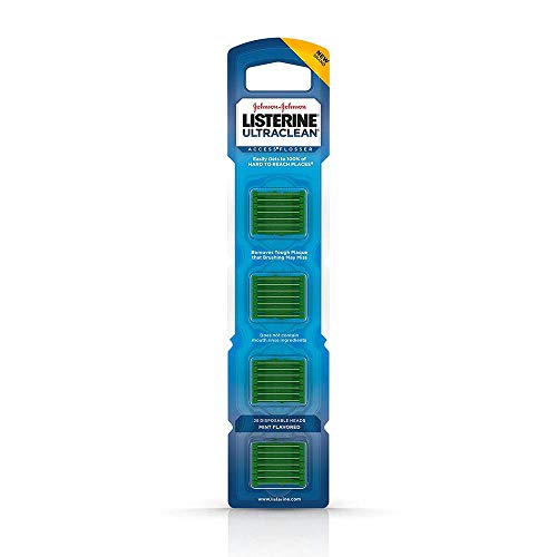 Listerine Ultraclean Access Snap-On Flosser & Flosser Refill Head...