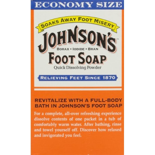 Johnsons Foot Soap Quick Dissolving Powder, 8 Packets Pack of 4
