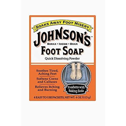 Johnsons Foot Soap Quick Dissolving Powder, 8 Packets Pack of 4