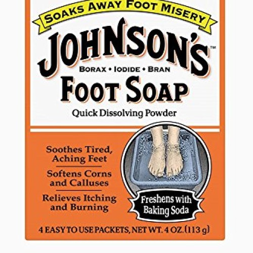 Johnsons Foot Soap Quick Dissolving Powder, 8 Packets Pack of 4