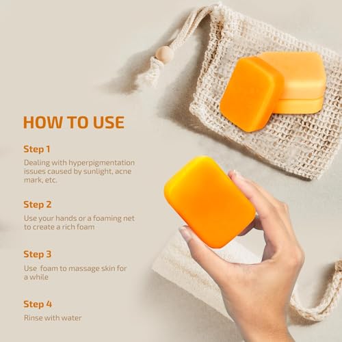 Johohula Kojic Acid Dark Spot Remover Soap Bars with Vitamin C, R...