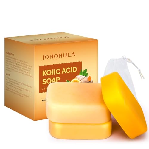 Johohula Kojic Acid Dark Spot Remover Soap Bars with Vitamin C, R...