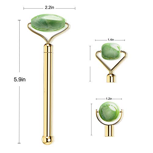 Jade Roller Facial Massage Tool, JOMARTO Natural Jade Skin Roller...