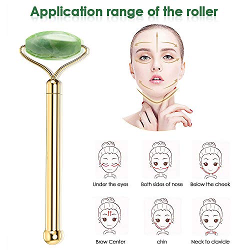 Jade Roller Facial Massage Tool, JOMARTO Natural Jade Skin Roller...
