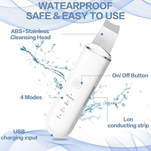 Ultrasonic Skin Scrubber Face Spatula, JOMARTO Blackhead Remover ...