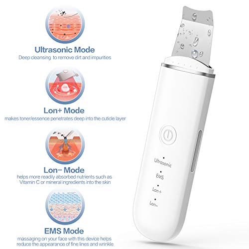 Ultrasonic Skin Scrubber Face Spatula, JOMARTO Blackhead Remover ...