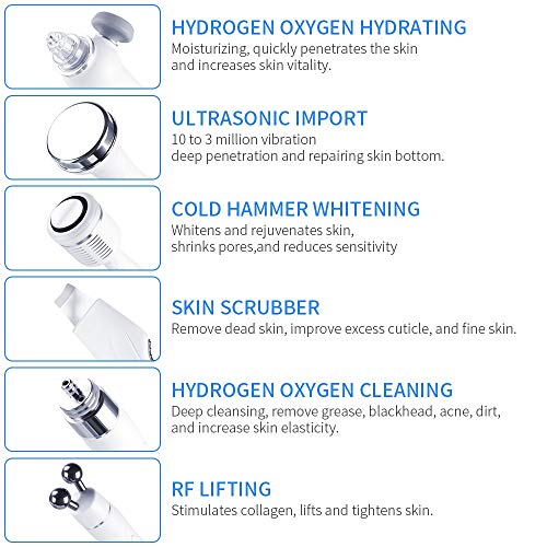Hydrogen Oxygen Beauty Machine, 6 in 1 Hydro Dermabrasion Clean F...