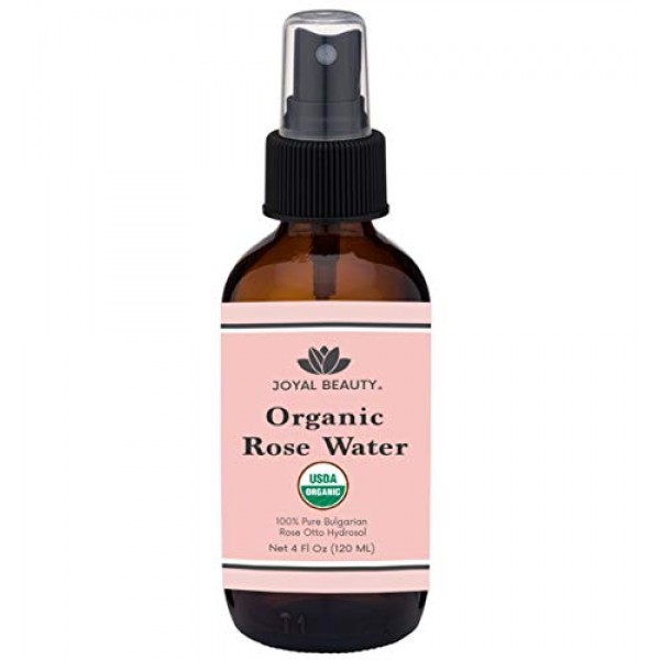 Rose Water USDA Organic Toner Spray for Face Hair Skin by Joyal B...