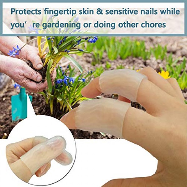 Gel Finger Cots Protectors - 10 Pack Silicone Finger Tips Sleeves...