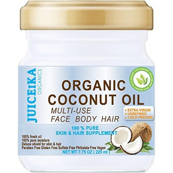 100 % pure organic coconut oil. extra virgin / unrefined cold pre...