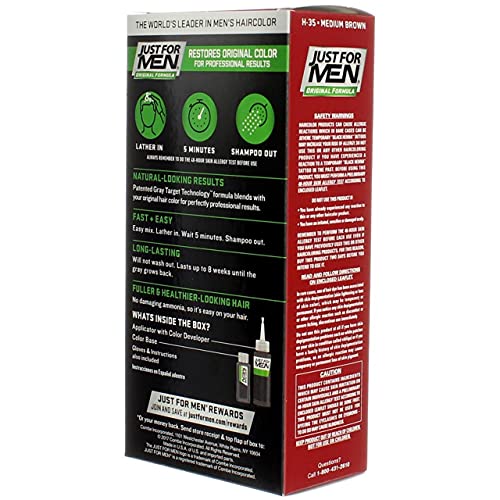 Just For Men Original Formula Haircolor Medium Brown H-35 - 1 ea....