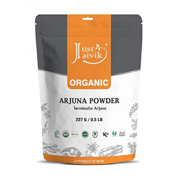 100% Organic Arjuna Bark Powder Terminalia Arjuna 1/2 LB, 08 oz...