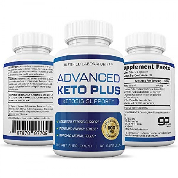 Advanced Keto Plus Pills Advanced BHB Ketogenic Supplement Exogen...
