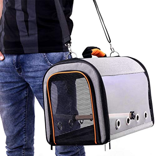 JVSISM Bird Travel Bag Portable Pet Bird Carrier Transparent Brea...