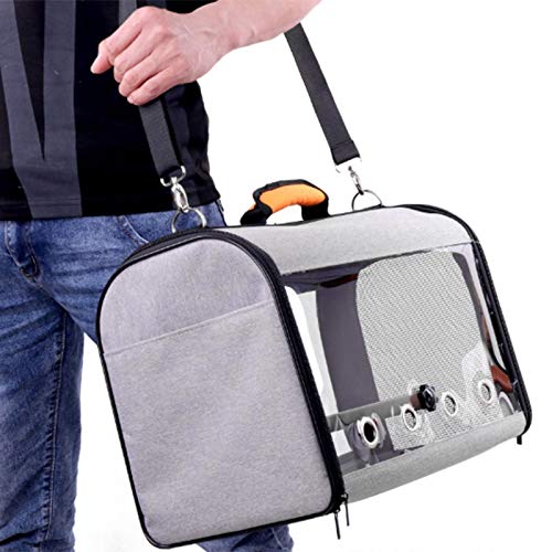 JVSISM Bird Travel Bag Portable Pet Bird Carrier Transparent Brea...