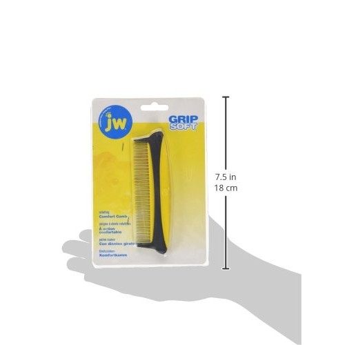 JW Pet Company 5-Inch Gripsoft Rotating Comfort Comb, Medium