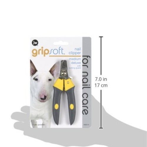 JW Pet Company Gripsoft Deluxe Nail Clipper for Dogs, Medium