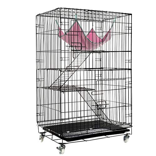 Pet Cage Playpen,Luxury 3-Tier Kitten Cat Ferret Cage Portable Ca...