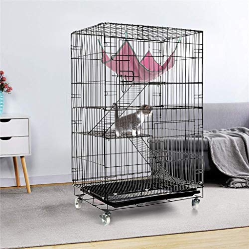 Pet Cage Playpen,Luxury 3-Tier Kitten Cat Ferret Cage Portable Ca...