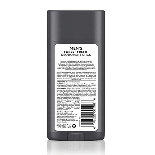 Jason Aluminum Free Deodorant Stick, Mens Forest Fresh, 2.5 Oz