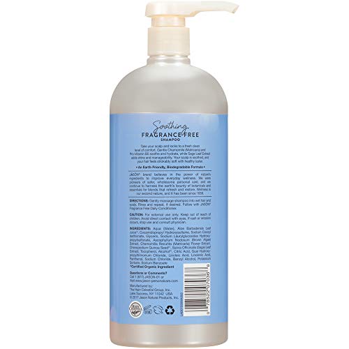 Jason Shampoo, Fragrance Free, 32 Fl Oz