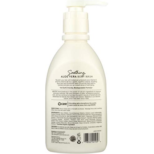 JĀSÖN Natural Body Wash & Shower Gel, Soothing Aloe Vera Stain, 3...