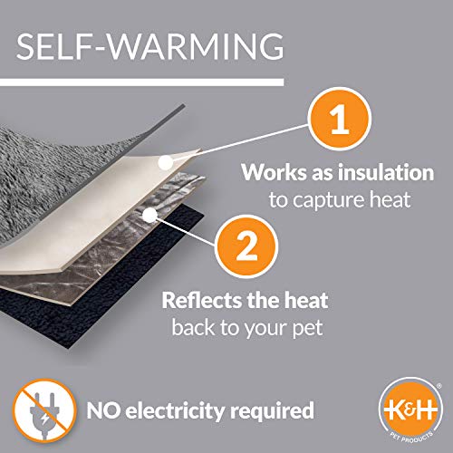 K&H PET PRODUCTS Self-Warming Pet Pad Oatmeal/Chocolate 21 X 17 I...