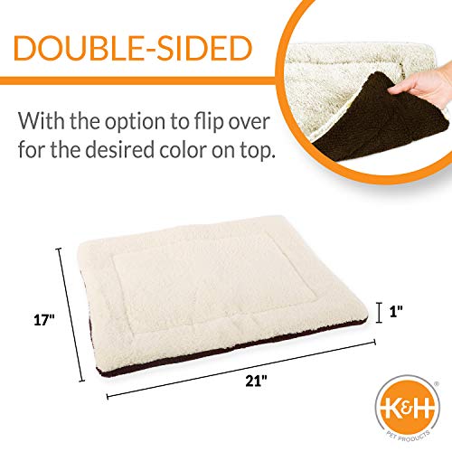 K&H PET PRODUCTS Self-Warming Pet Pad Oatmeal/Chocolate 21 X 17 I...