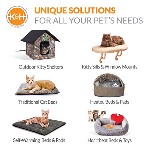 K&H PET PRODUCTS Self-Warming Pet Pad Oatmeal/Chocolate 21 X 17 I...