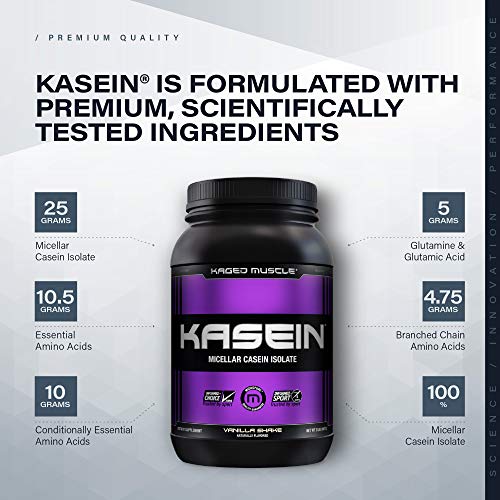 Kaged Muscle, Premium Kasein Protein Powder, Micellar Casein, Van...