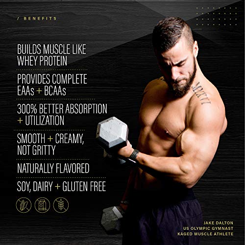 Vegan Protein Powder; Kaged Muscle Plantein, Delicious Organic Pe...