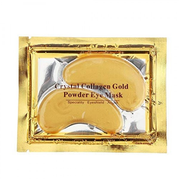 24K Gold Bio Collagen Crystal Lip and Eye Mask , 5 Pairs Eye Mask...