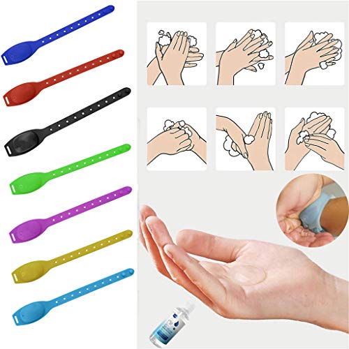 KAIXLIONLY Hand Sanitizer Bracelet Dispenser Travel Sanitizing Ge...