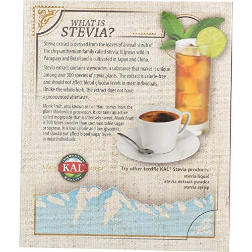 KAL Sure Stevia Extract Powder Plus Monk Fruit Luo Han | Best...