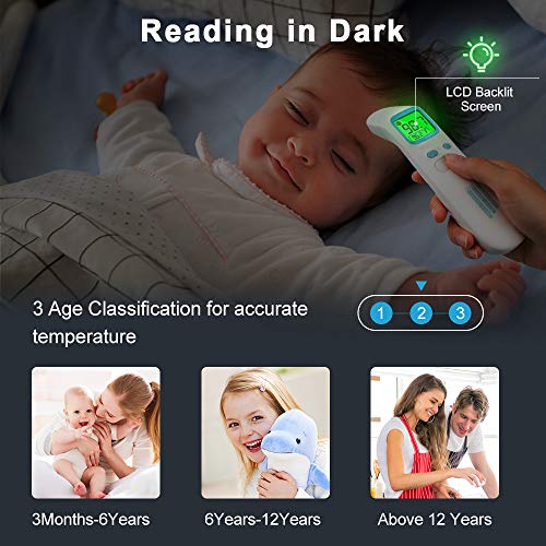 Forehead Thermometer, KALAOK Touchless Thermometer for Adults Bab...