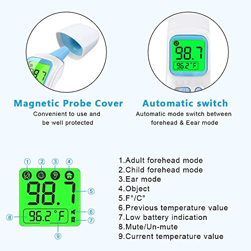 Forehead Thermometer, KALAOK Touchless Thermometer for Adults Bab...