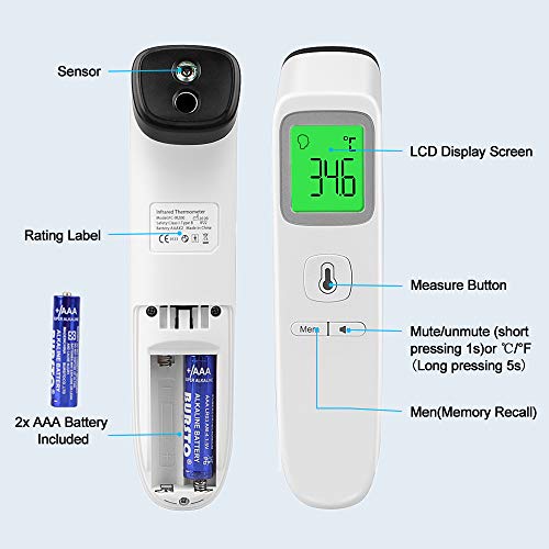 Touchless Thermometer for Kids Adults-KALAOK Forehead Infrared Th...