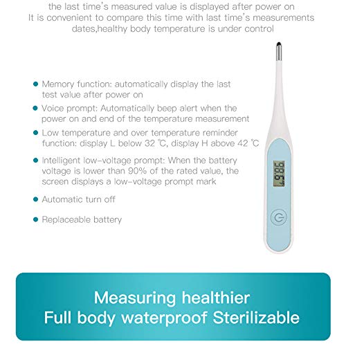 Digital Thermometer, Accurate Oral Thermometer with Flexible Tip ...