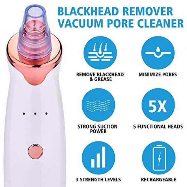 Blackhead Remover Pore Vacuum Cleaner- Electric blackhead vacuum ...